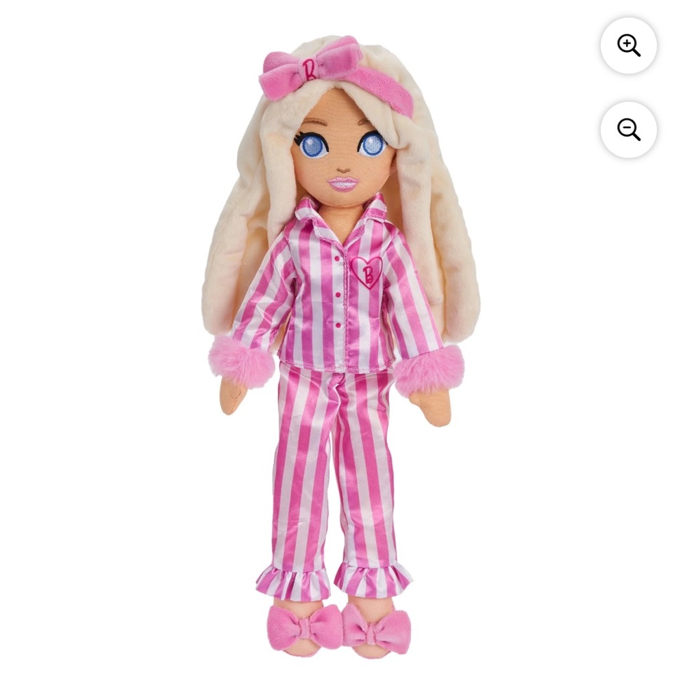 Sweet Dreams Barbie “Malibu” Plush Soft Doll in Bedtime Outfit, Bow Headband NWT